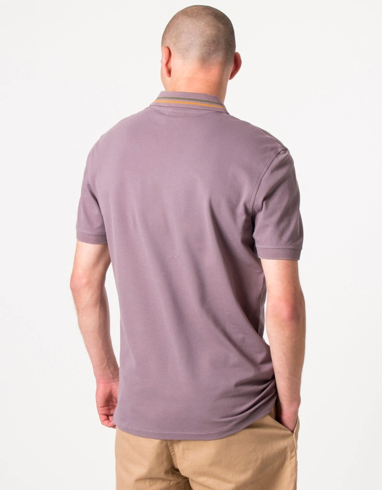 Twin Tipped Broad Stripe Zebra Logo Polo Shirt