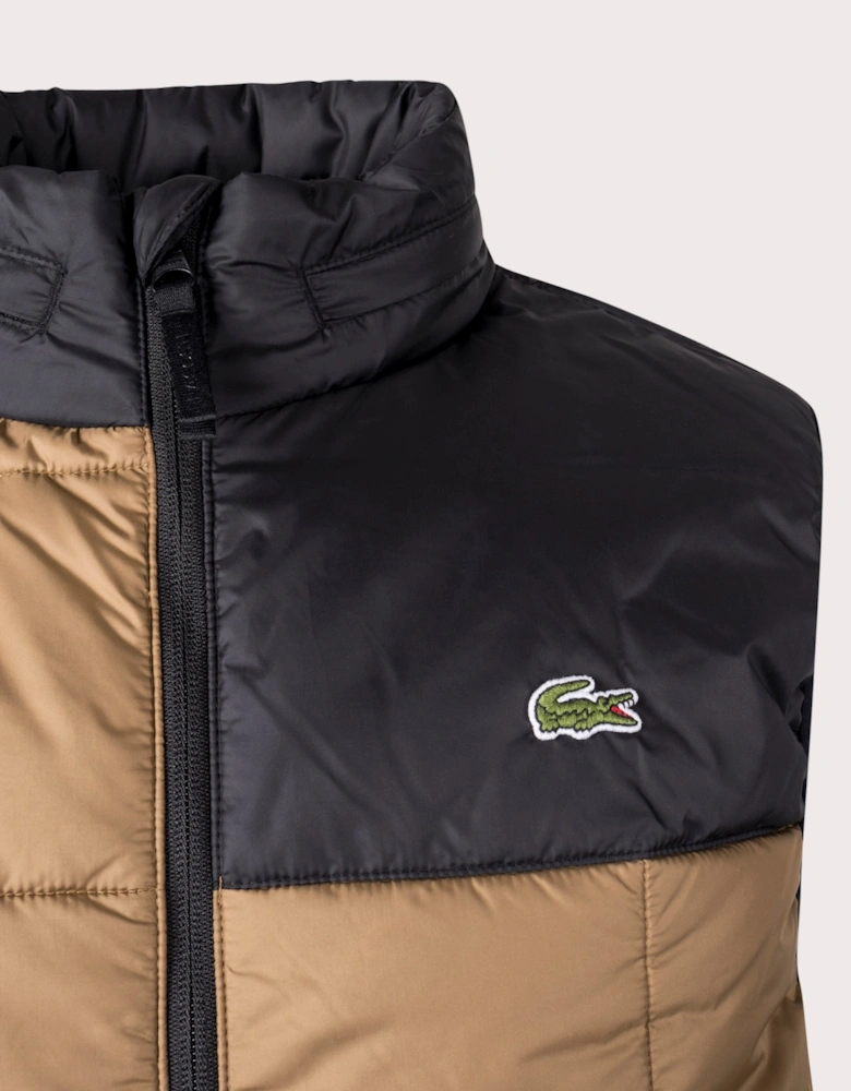 Colour Block Padded Gilet
