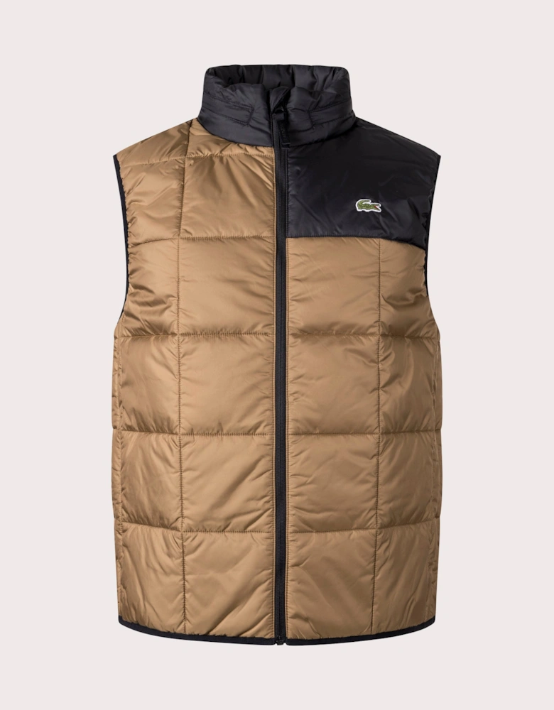Colour Block Padded Gilet
