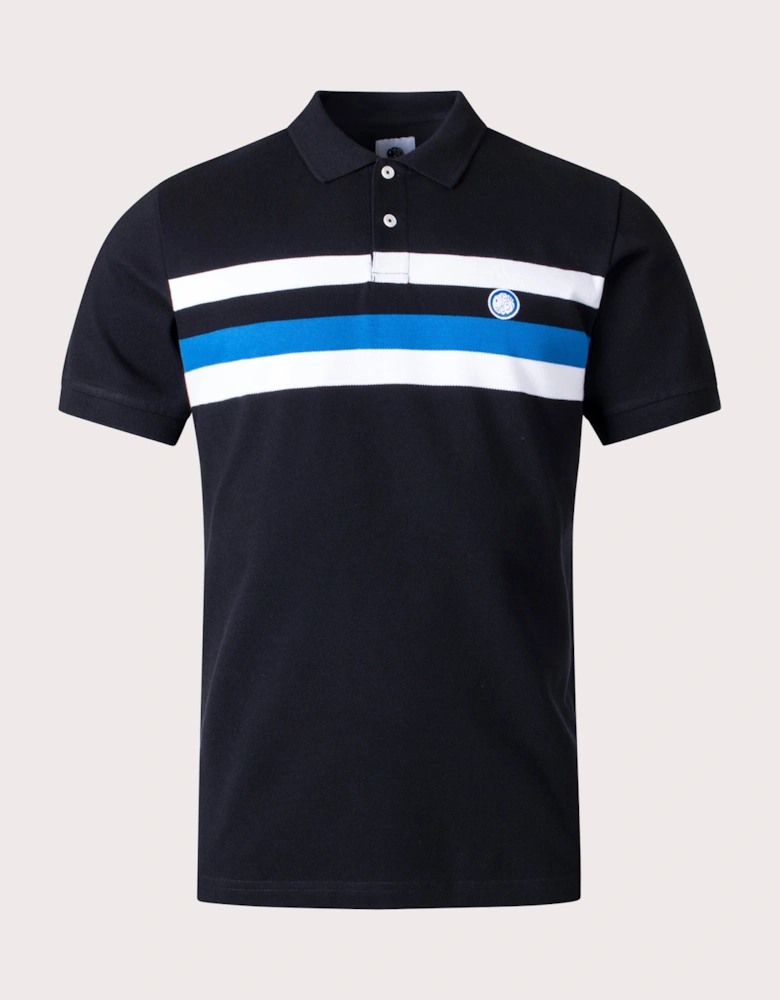 Slim Fit Hollen Chest Stripe Polo Shirt