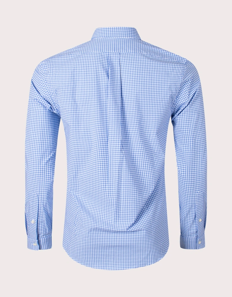 Slim Fit Checked Stretch Poplin Shirt