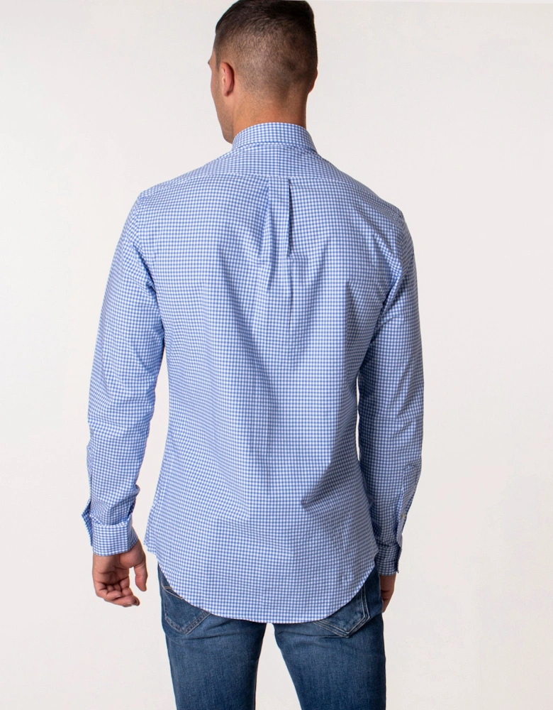Slim Fit Checked Stretch Poplin Shirt