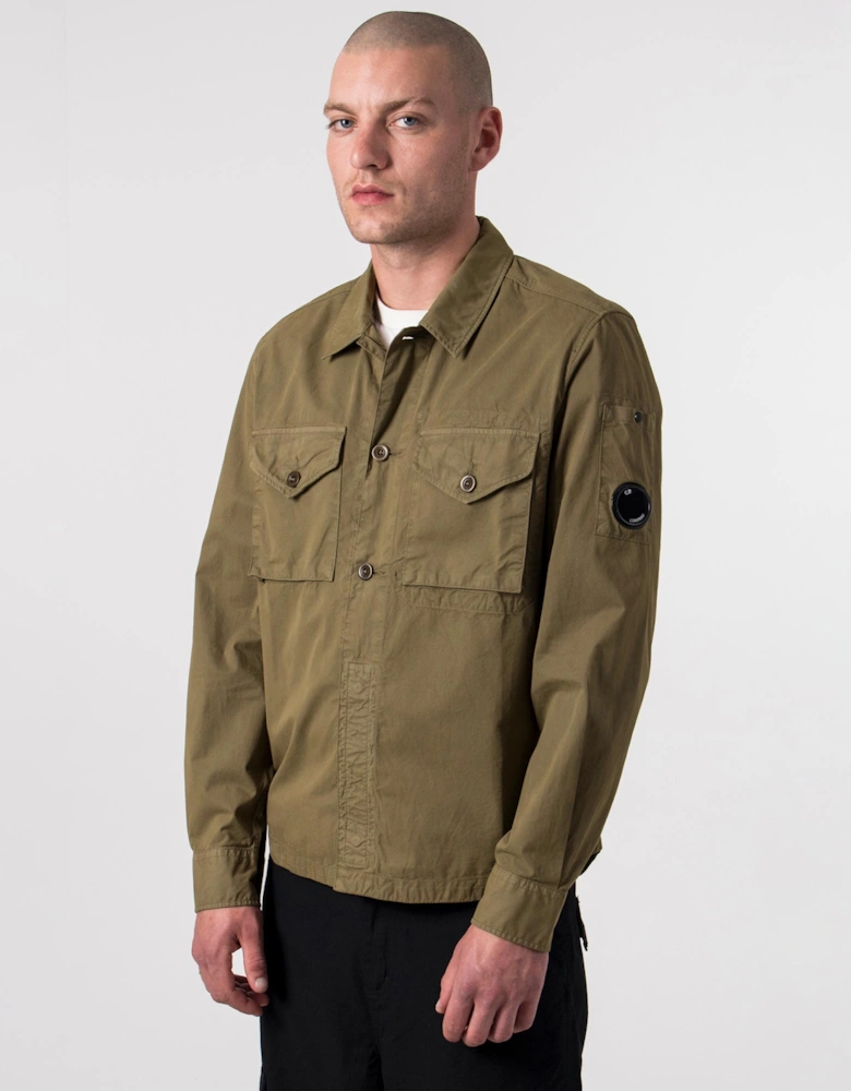 Gabardine Buttoned Pockets Shirt