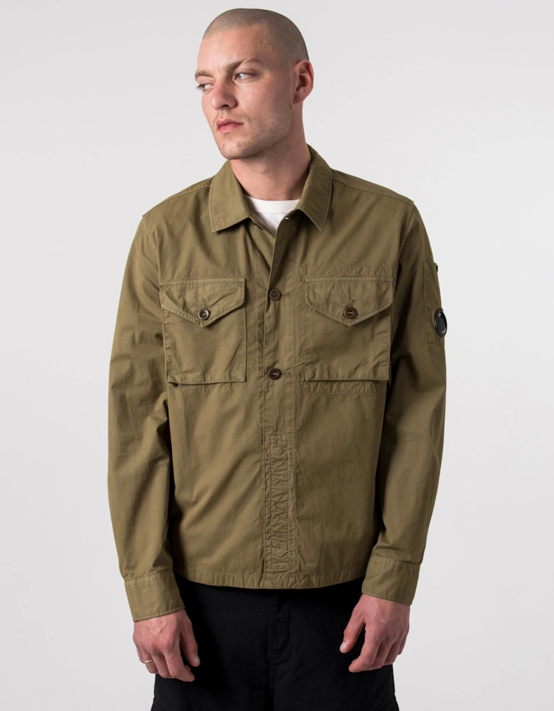 Gabardine Buttoned Pockets Shirt