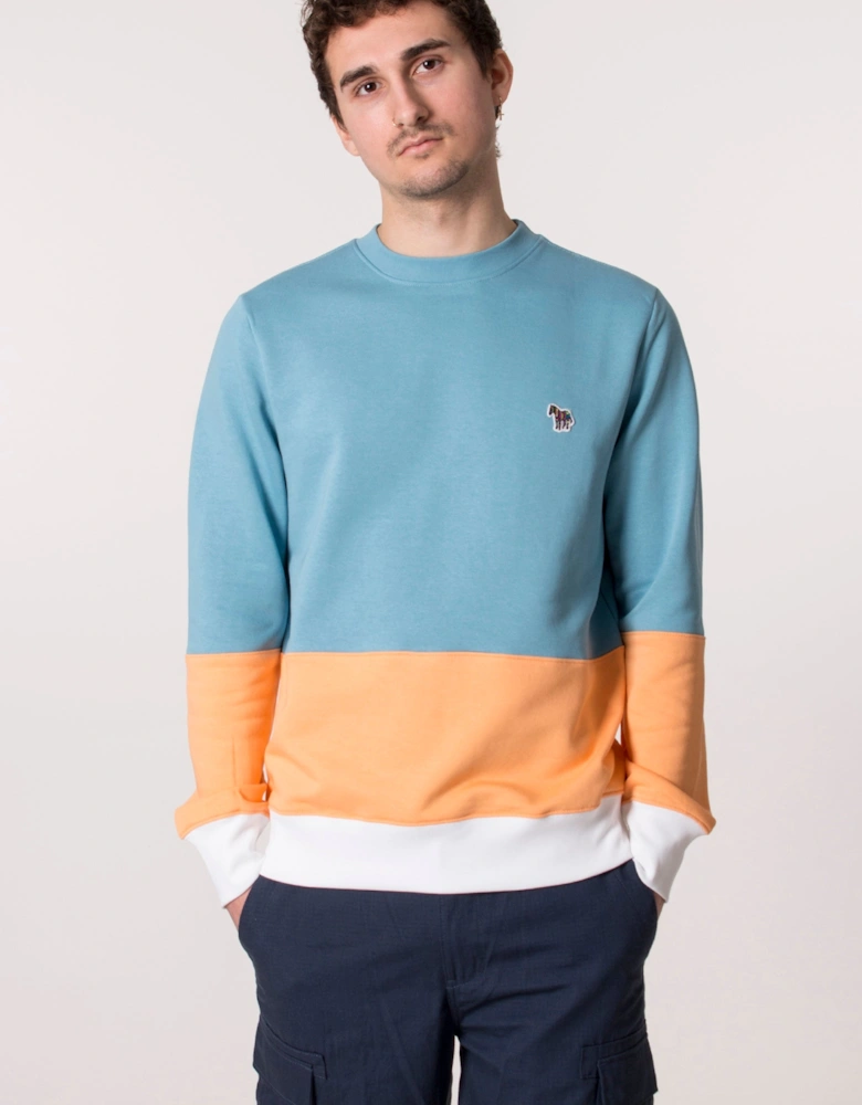 Colourblock Zebra Logo Sweatshirt