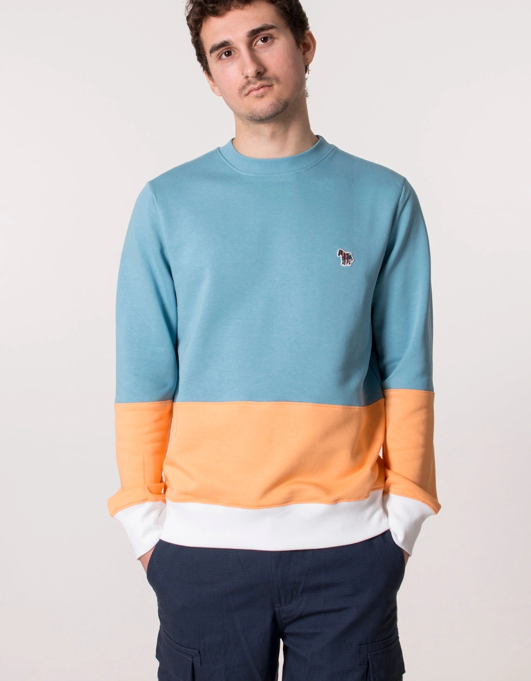 Colourblock Zebra Logo Sweatshirt, 4 of 3