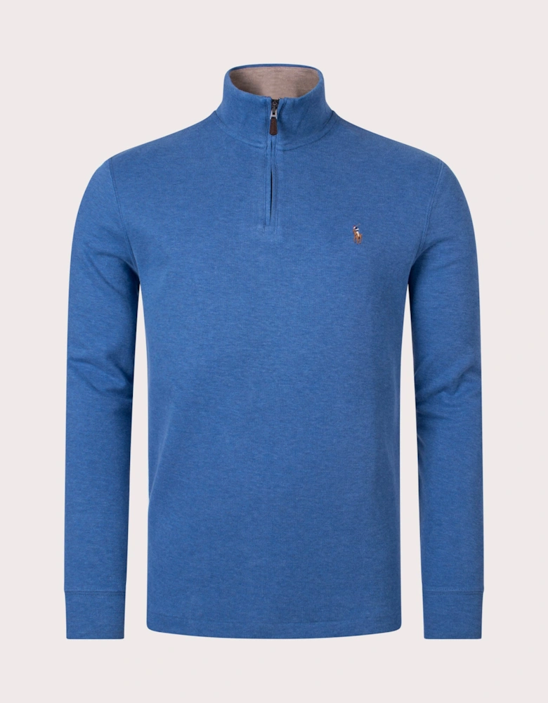 Quarter Zip Estate Rib Knit