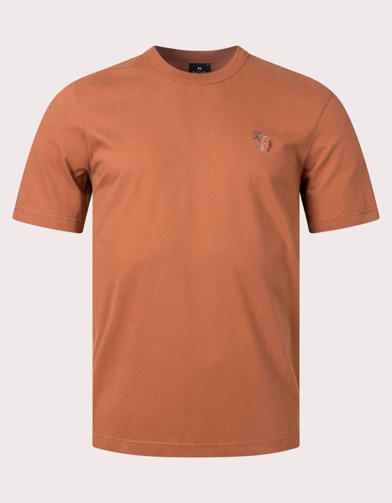 Hollow Broad Stripe Zebra Emblem T-Shirt