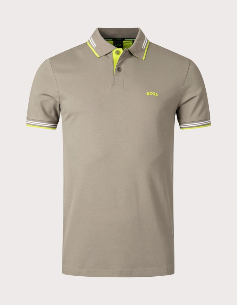 Slim Fit Paul Curved Logo Polo Shirt