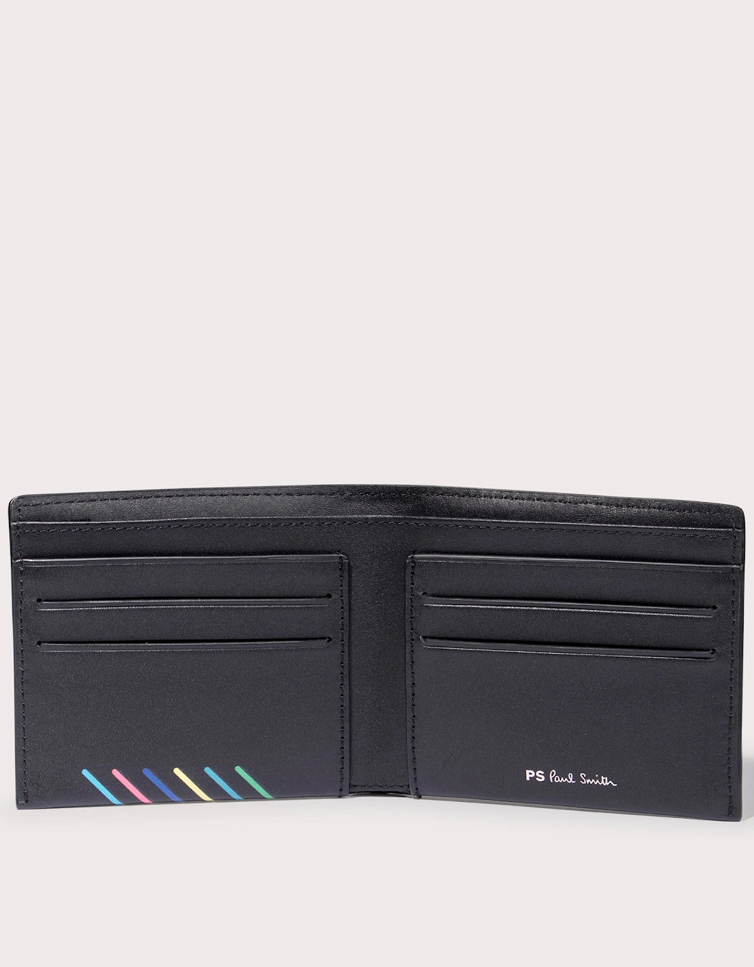 Leather 'Sports Stripe' Billfold Wallet
