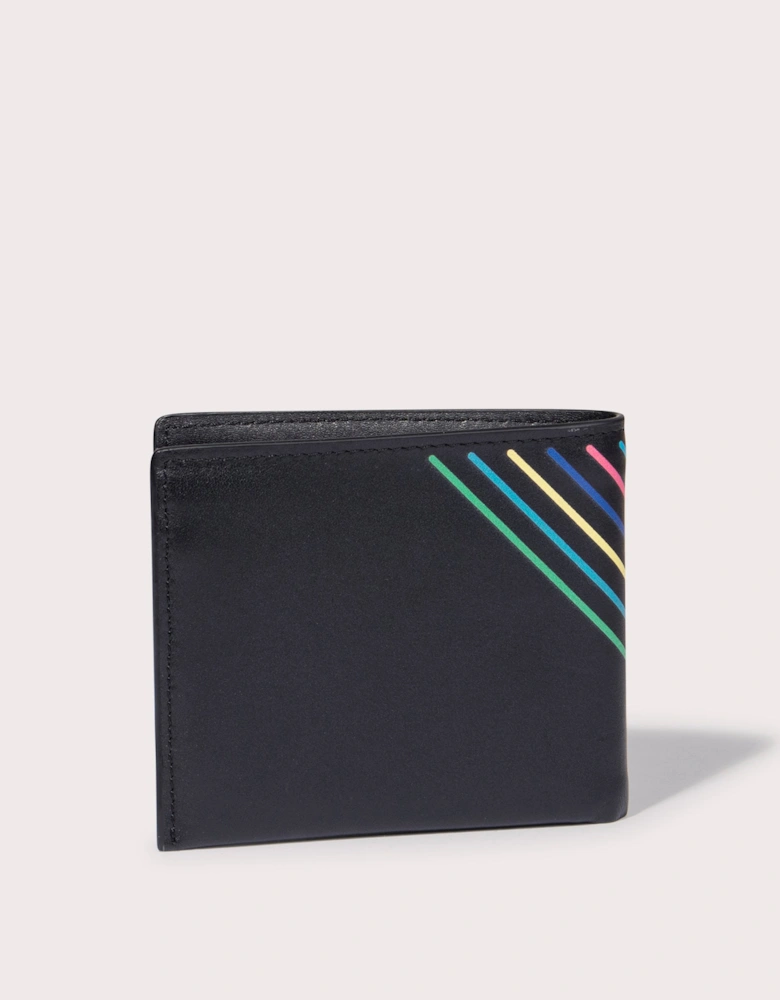 Leather 'Sports Stripe' Billfold Wallet