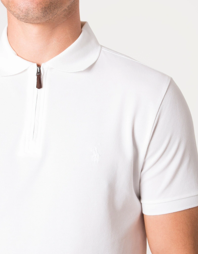 Custom Slim Fit Stretch Mesh Polo Shirt