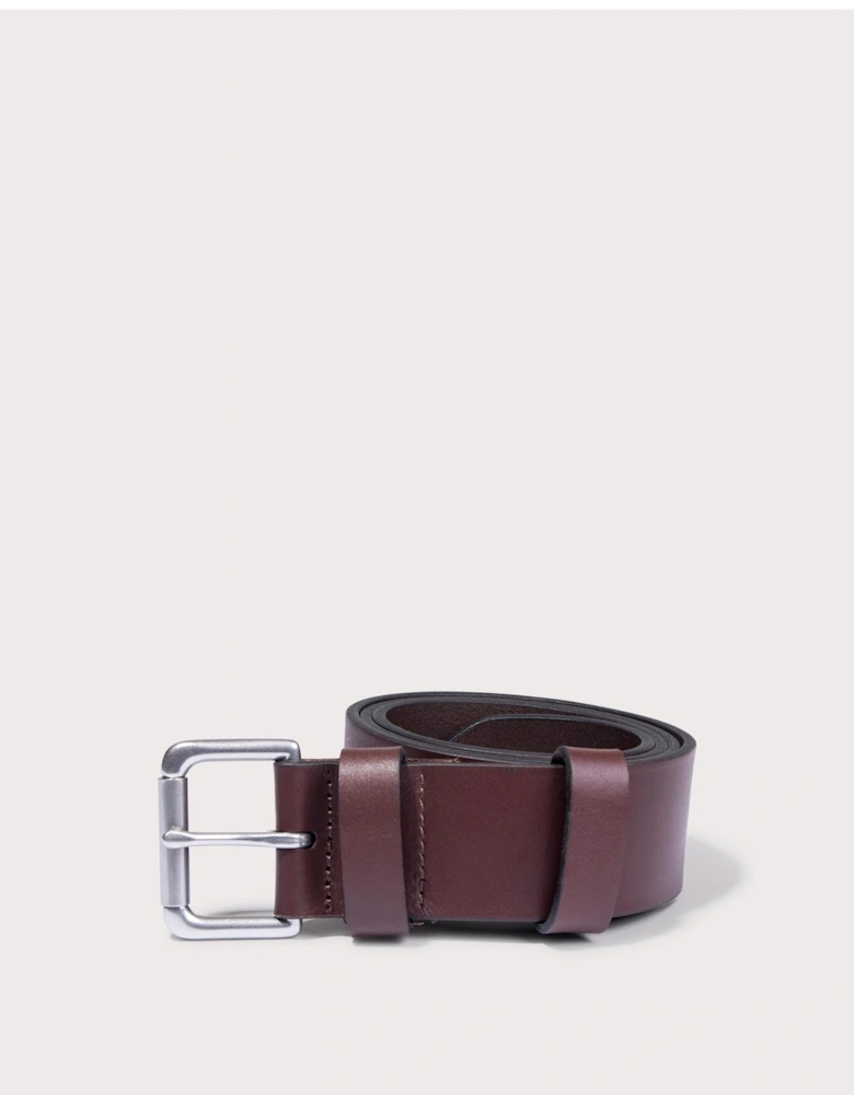 Leather Roller-Buckle Belt