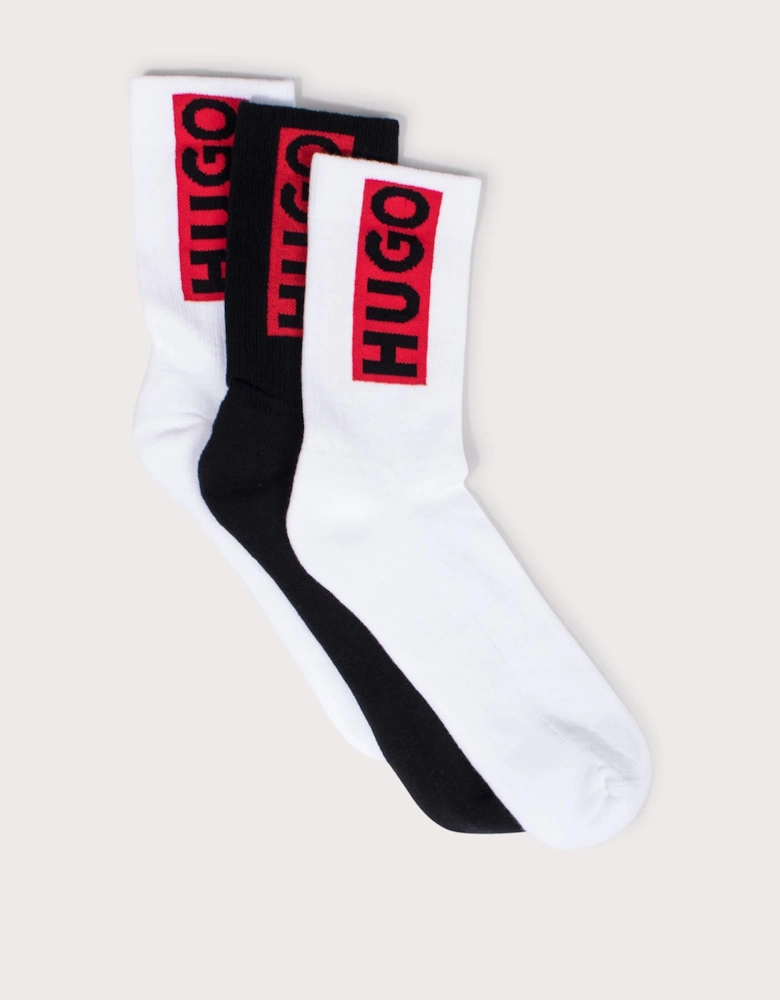 Three Pack Logo Design Quarter Sock