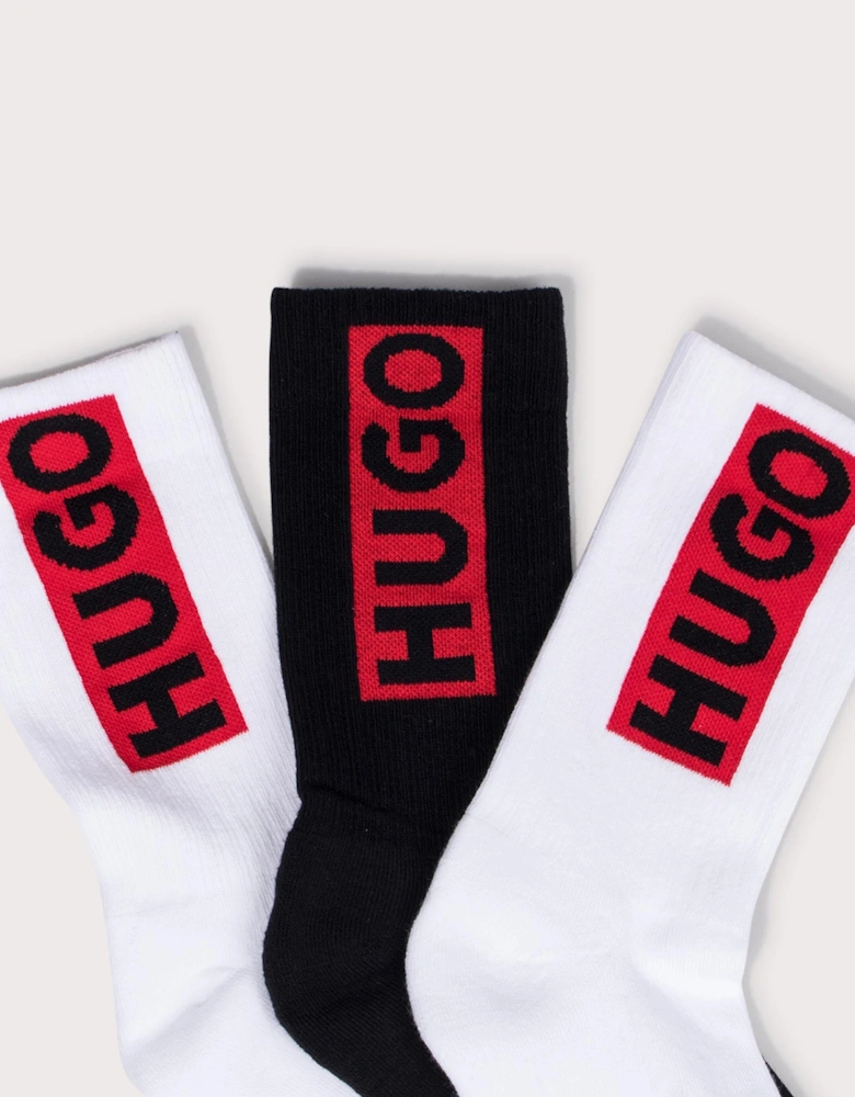 Three Pack Logo Design Quarter Sock