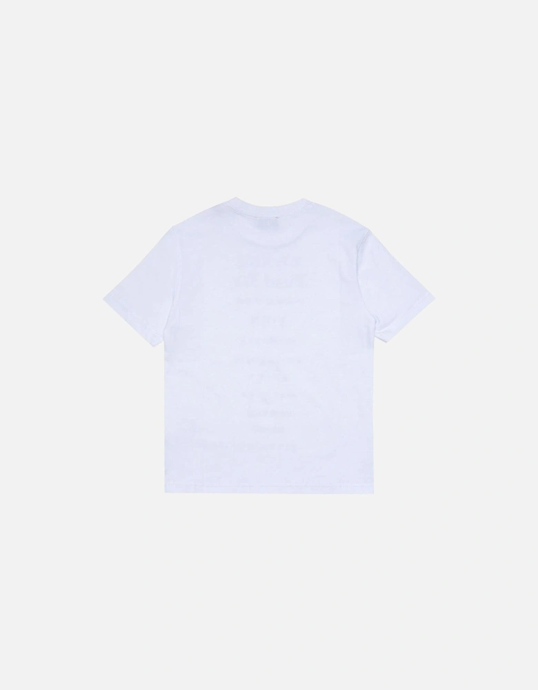 Boys White Text T-Shirt