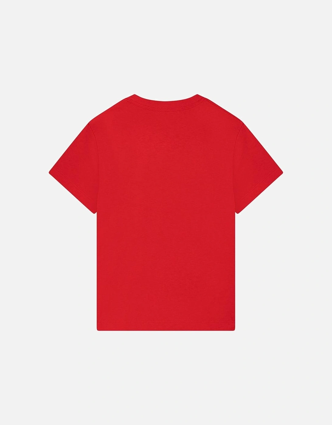 Boys Red Triangle Logo Short Sleeve T-Shirt