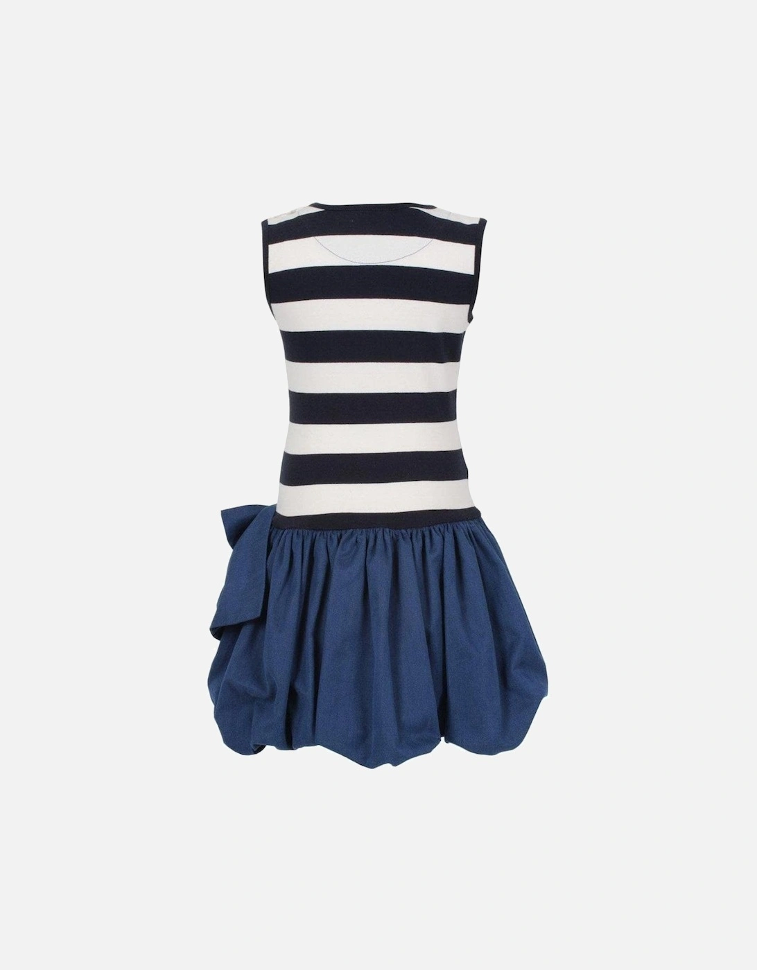 Girls Navy Blue Stripe Dress