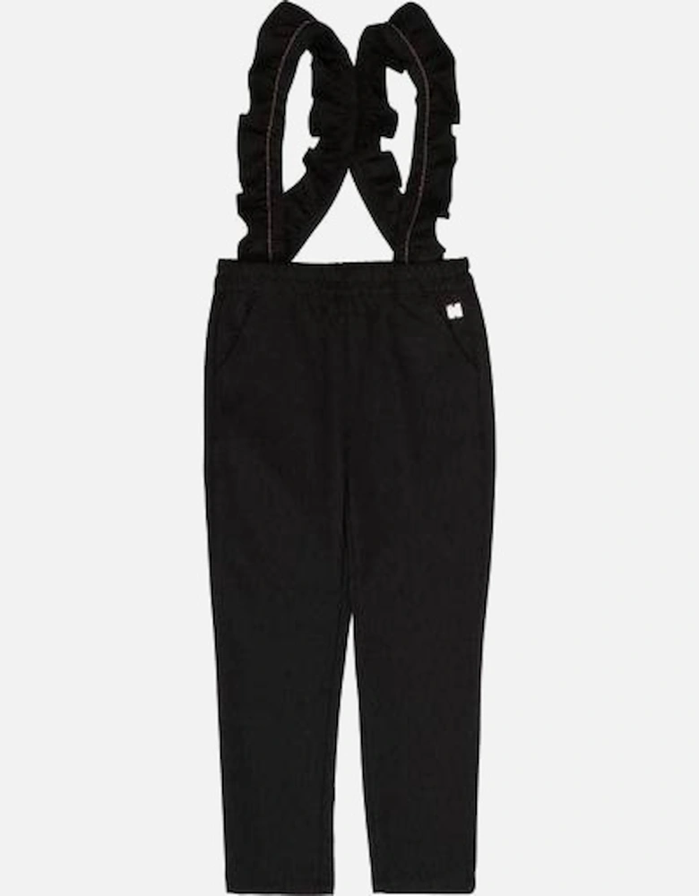 Girls Black Trousers With Strap