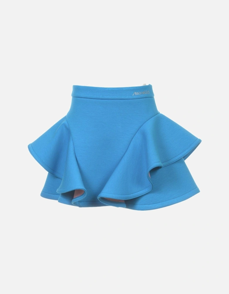 Girls Blue Frill Skirt