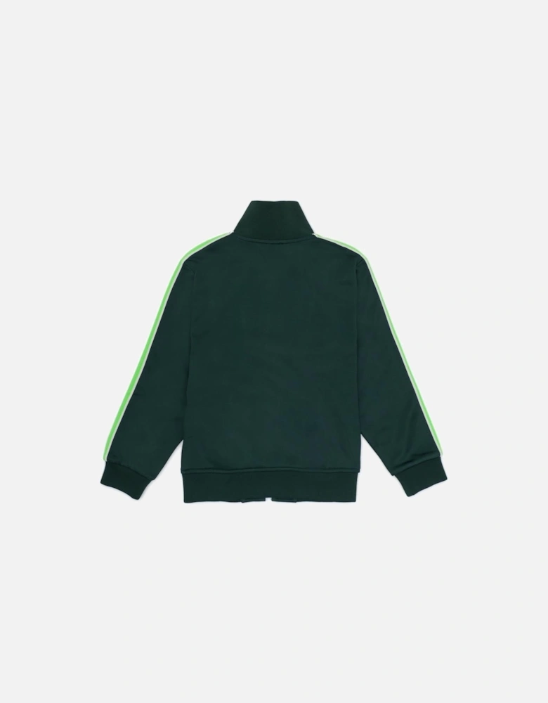 Boys Green Scortess Zip Up Jacket