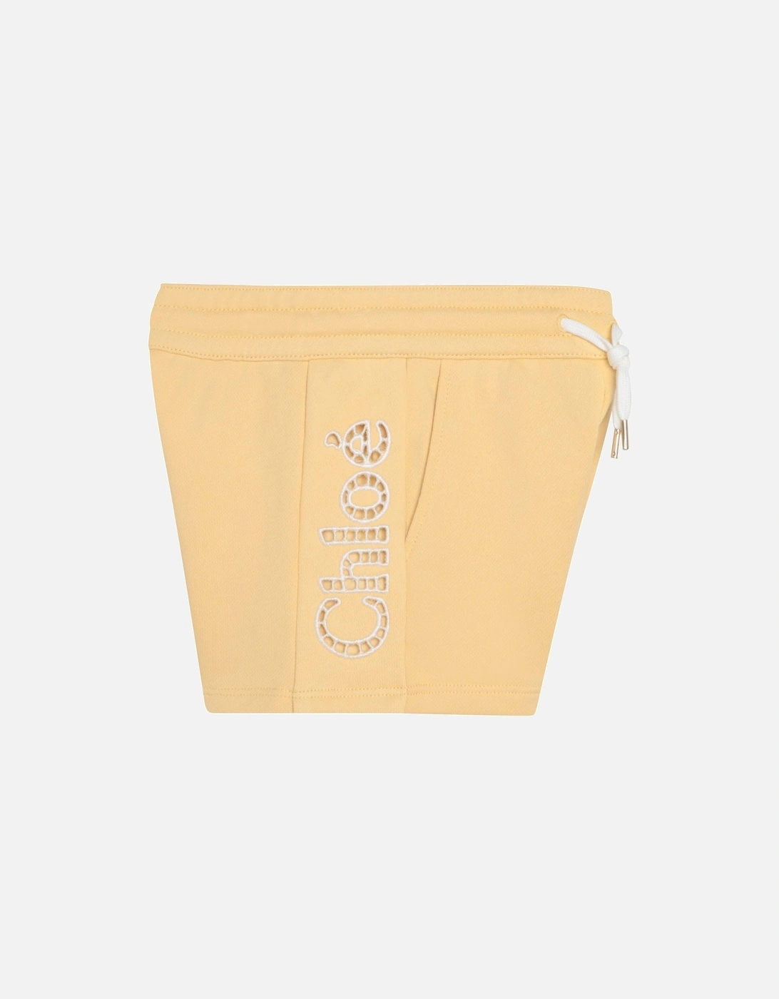 Girls Yellow Logo Shorts