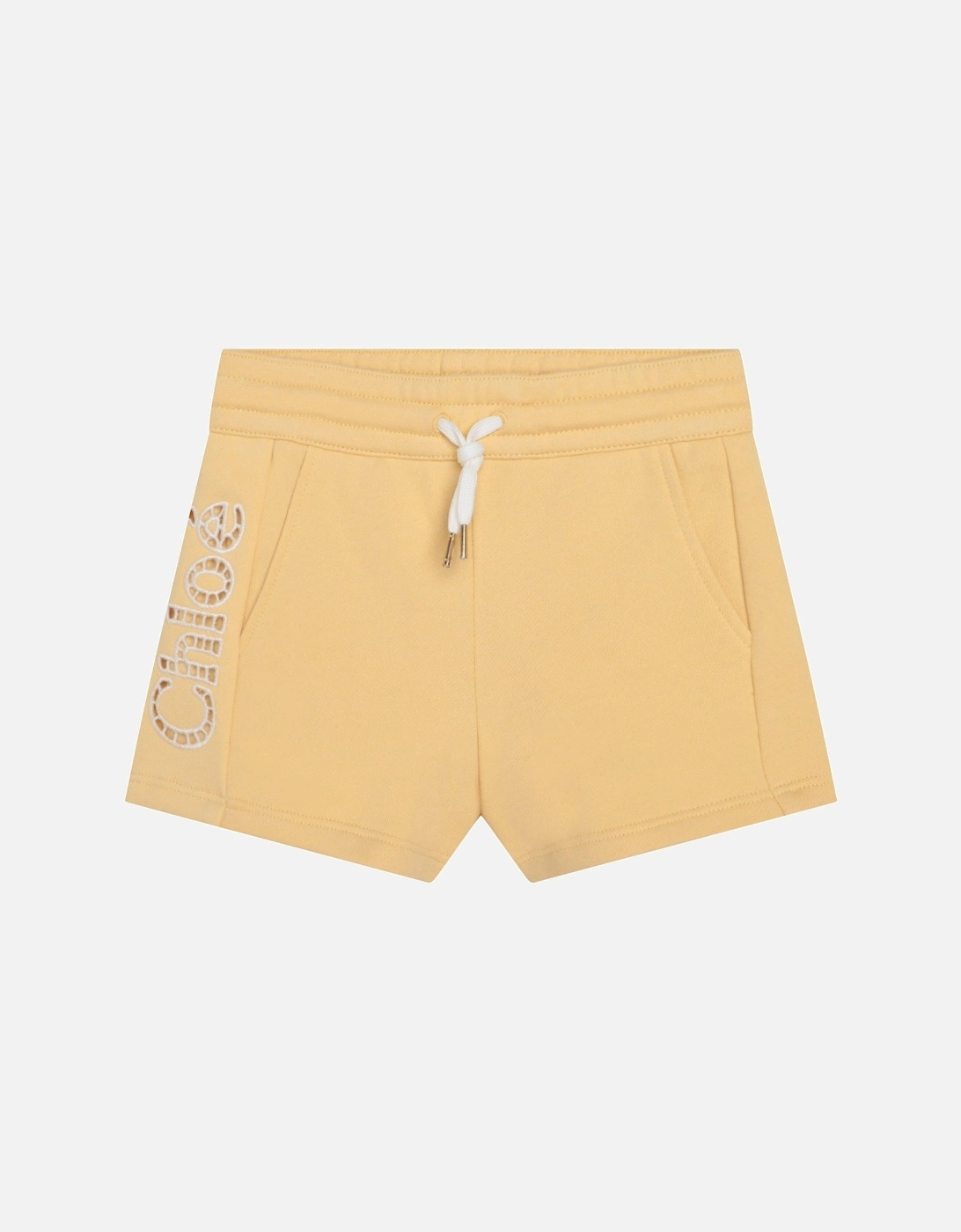 Girls Yellow Logo Shorts, 5 of 4