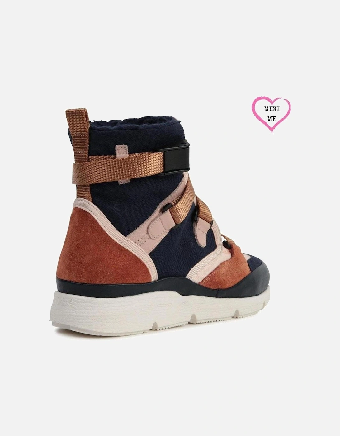 Girls Pink & Navy Sonnie Hi-Top Trainers