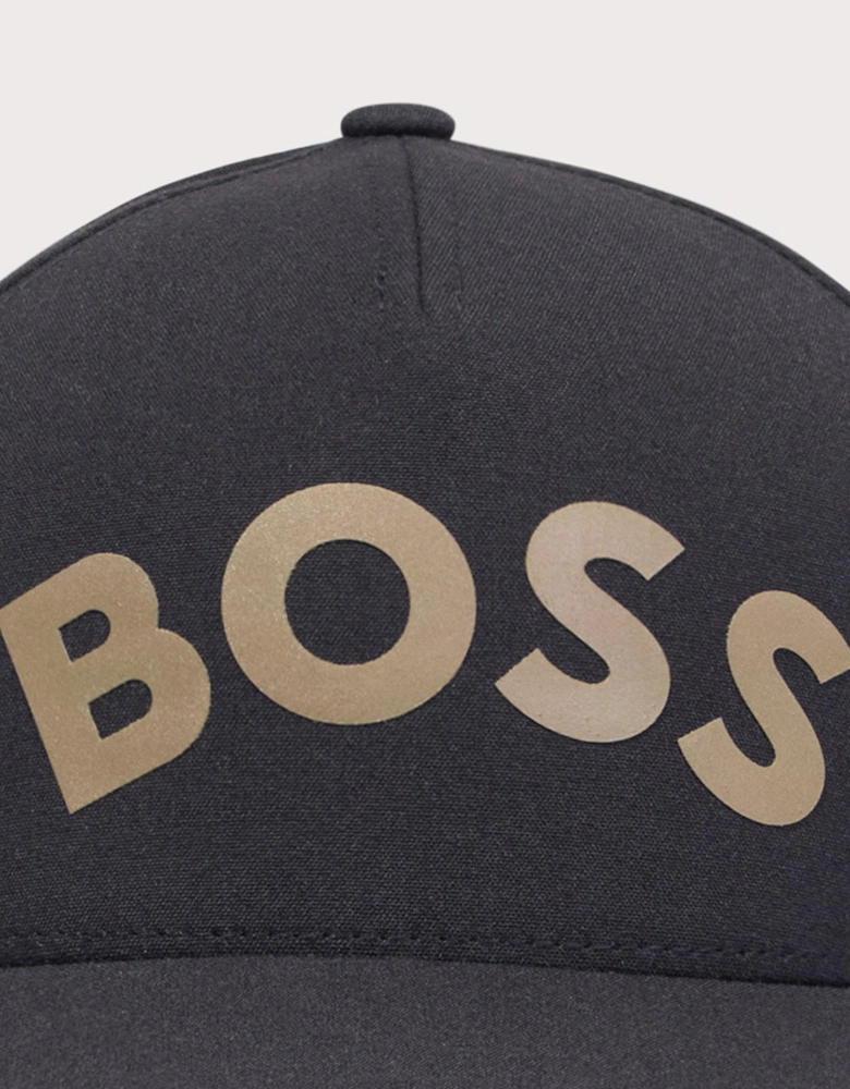 Gold Bold Curved Logo Cap