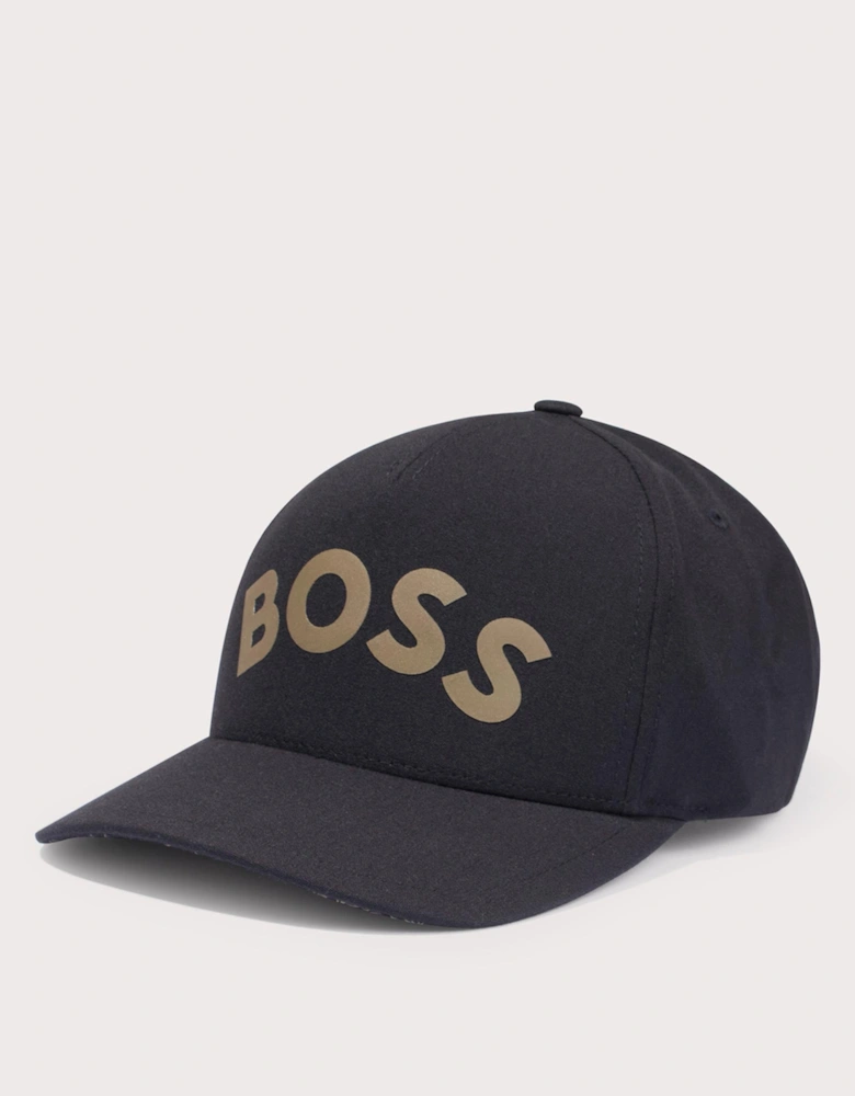 Gold Bold Curved Logo Cap
