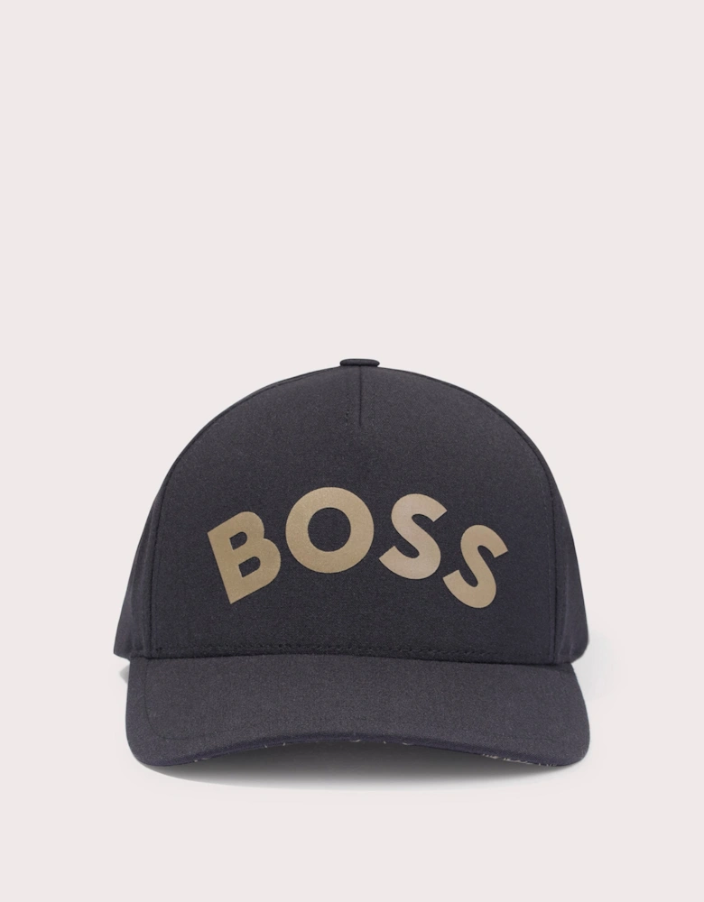 Gold Bold Curved Logo Cap