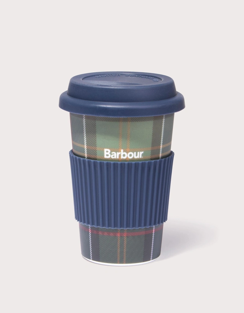 Reusable Tartan Travel Mug