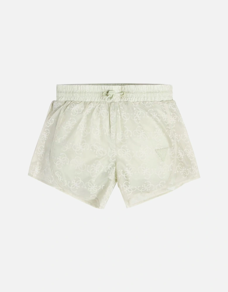 KIDS-GIRLS ALL-OVER LOGO PRINT SHORTS MINT