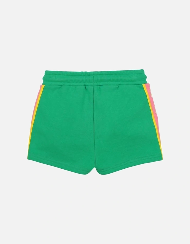 Girls Green Jogging Shorts