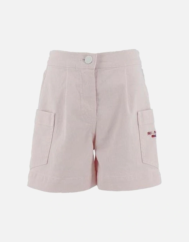 Girls Pink Denim Shorts
