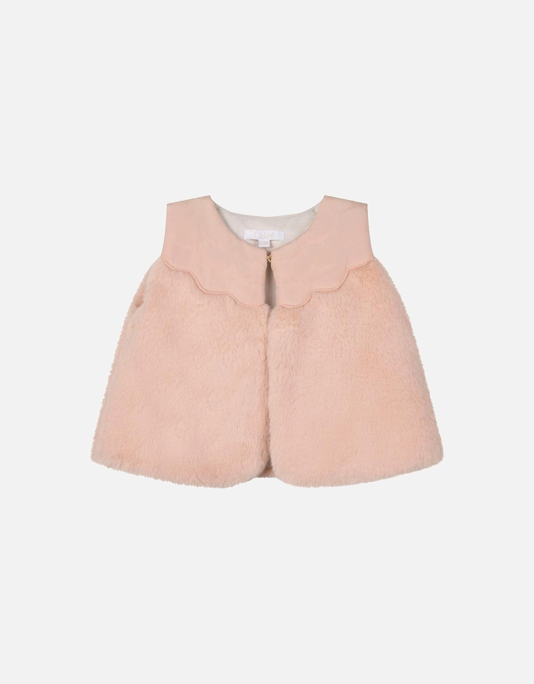 Girls Pink Fur Waistcoat, 3 of 2