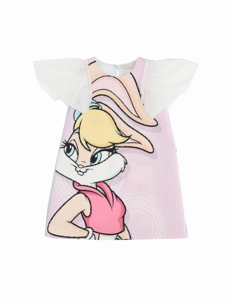Girls Pink Lola & Bugs Bunny Dress