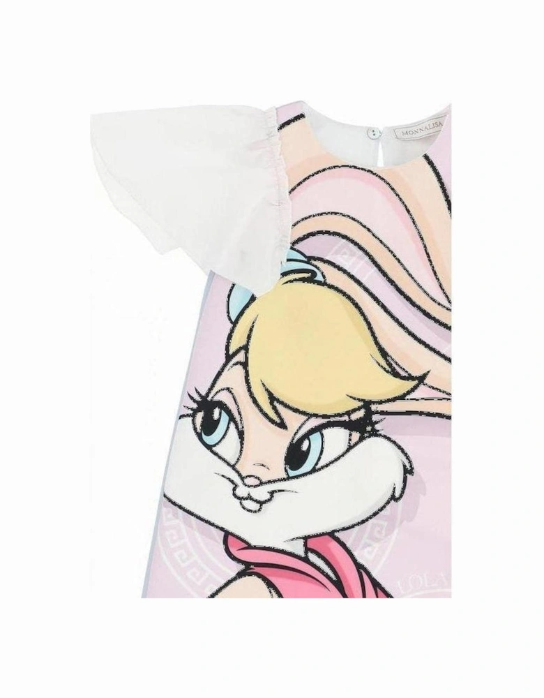 Girls Pink Lola & Bugs Bunny Dress