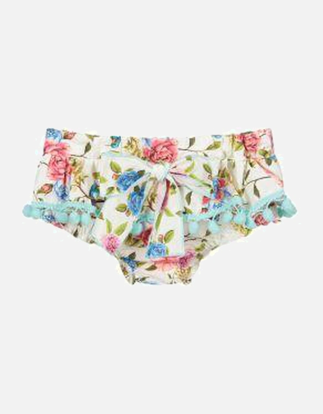 Girls Ivory Floral Top & Bloomers