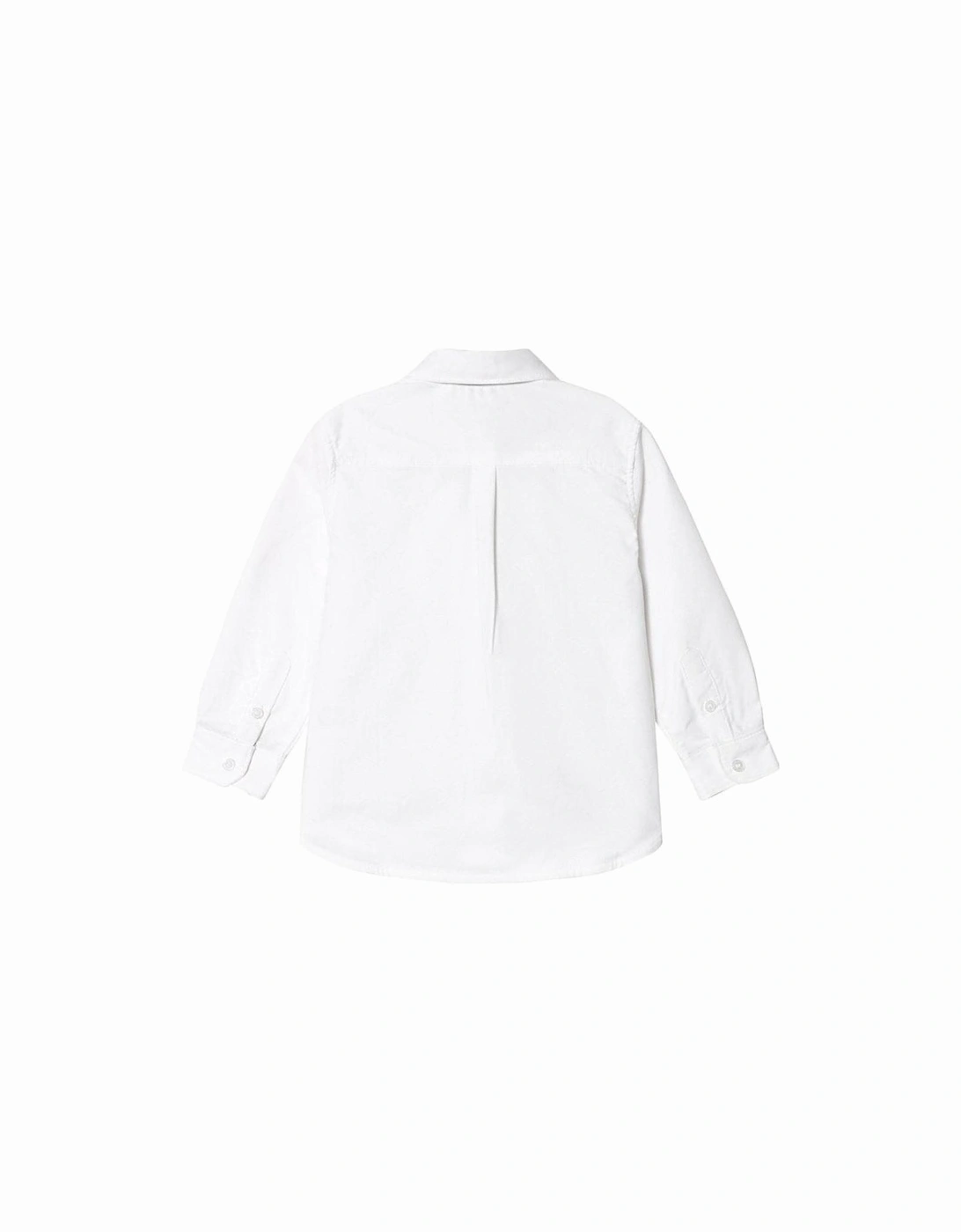 White Long Sleeve Shirt With Tie