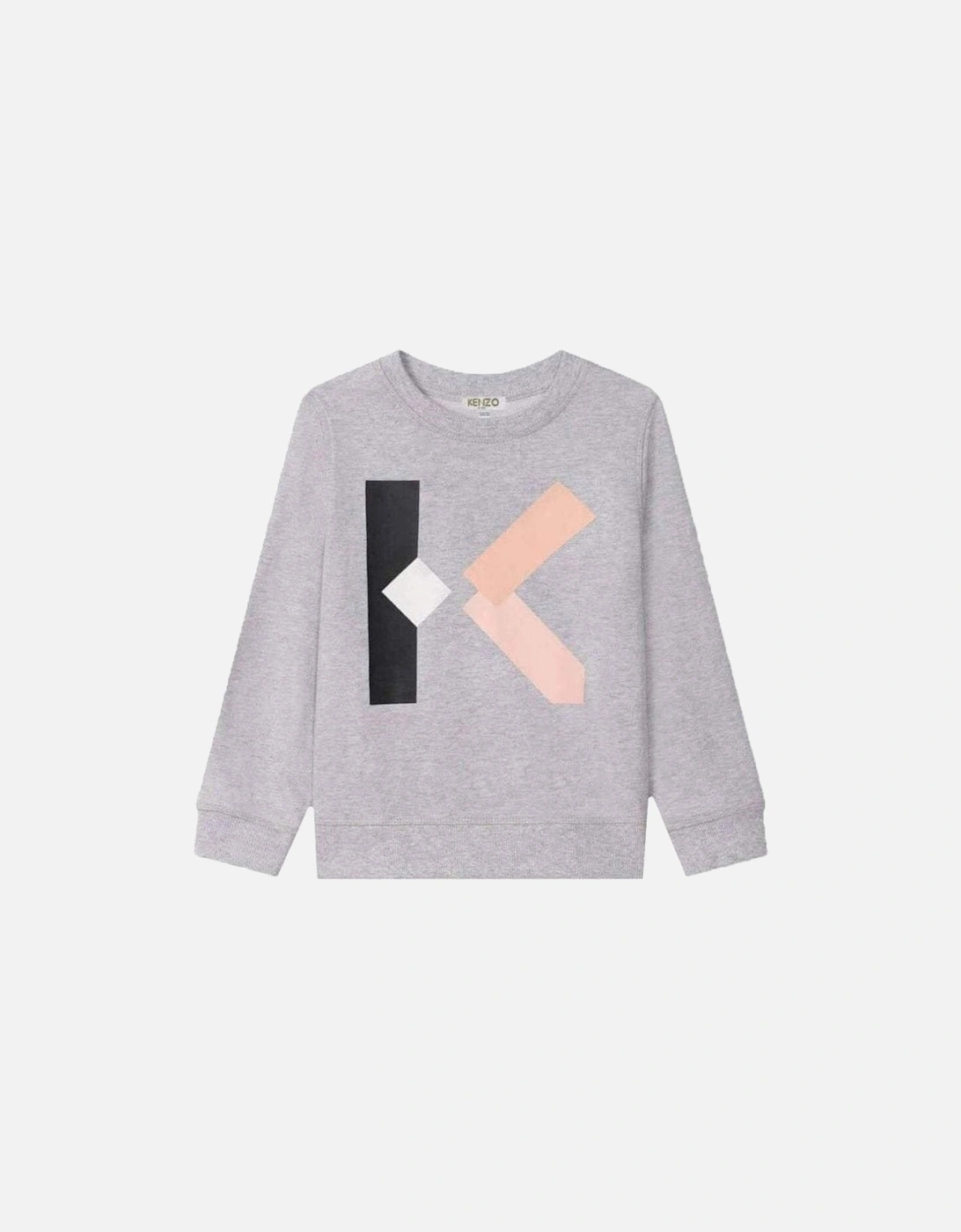 Boys Sweater "K" Logo Grey, 3 of 2