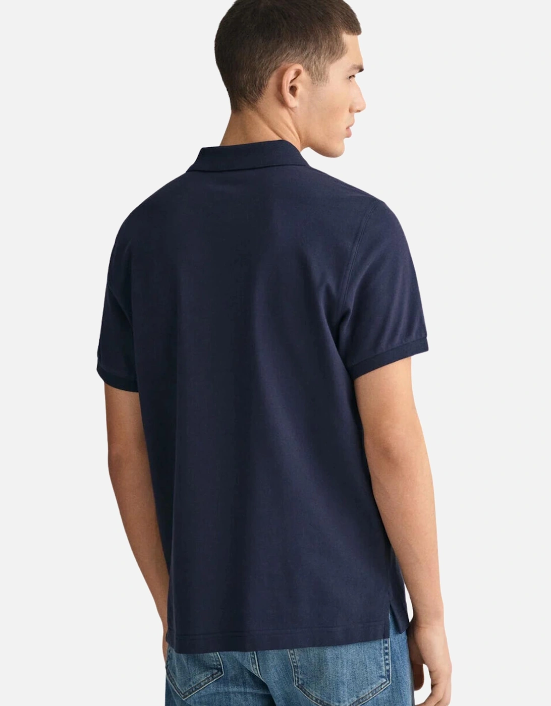 Reg Shield SS Pique Polo - Evening Blue