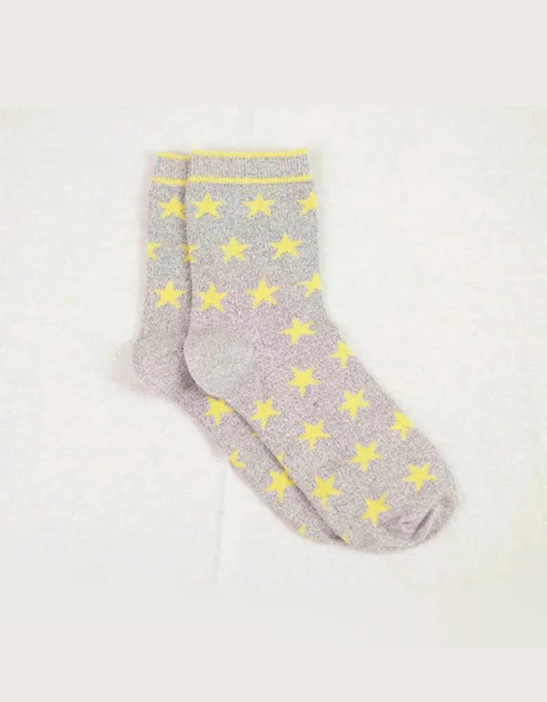 Starry Sock - Grey/Yellow
