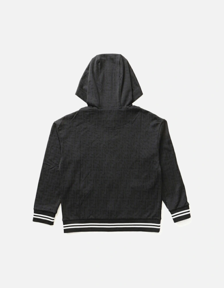 Boys FF Logo Zip-Up Hoodie Black