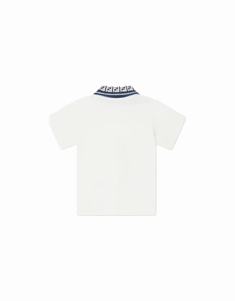 Baby Boys FF Collar Polo White