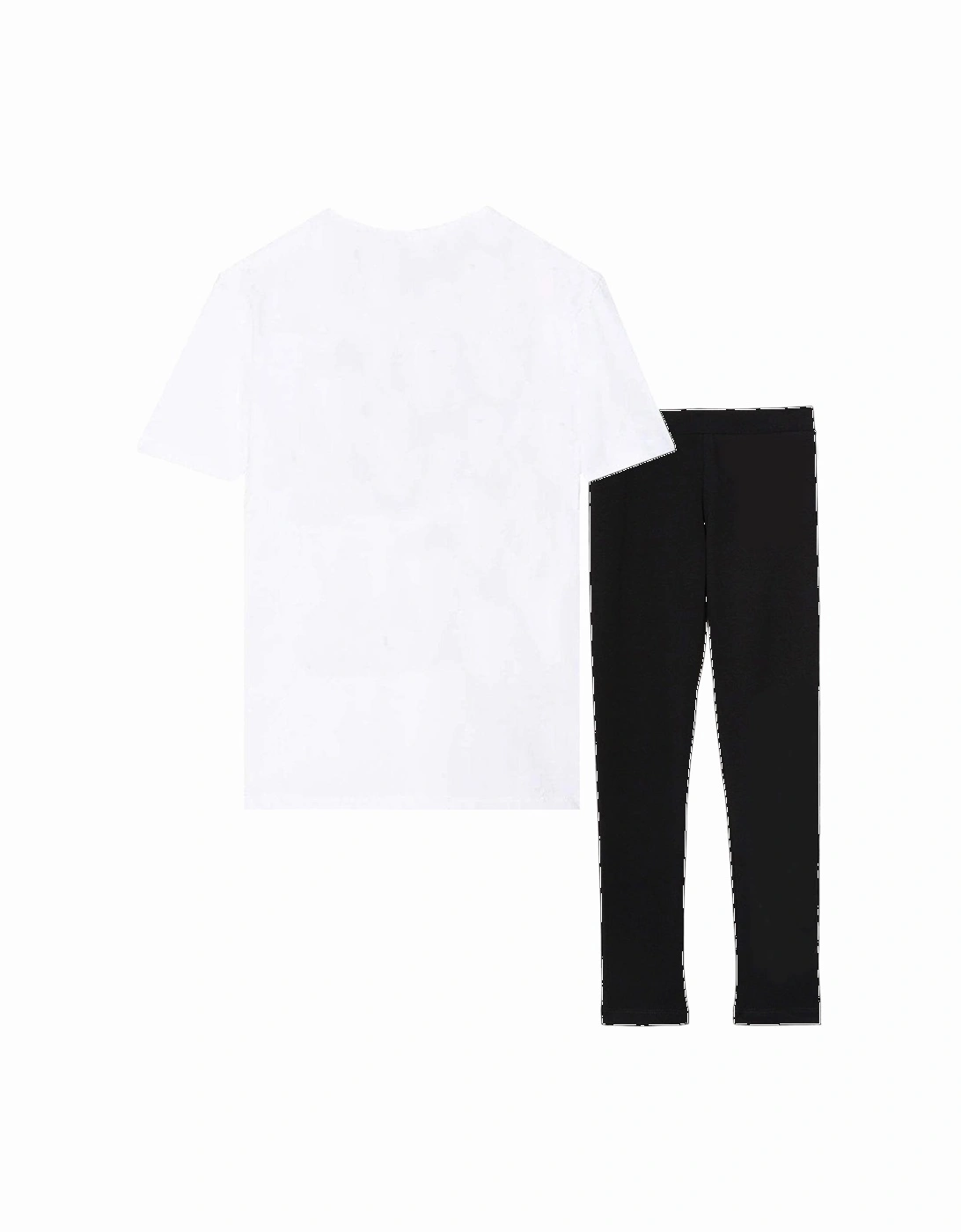 Girls Milano Diamante T-Shirt & Leggings Set Black/White