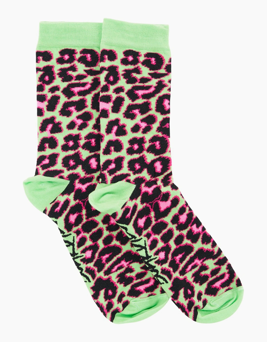 Boardies® Men's Green Tropical Cheetah Socks  One /2.5/9.5/3/10/3.5/15/8.5/15.5/9/16/13.5/7/14/7.5/14.5/8/12/5.5/12.5/6/13/6.5/10.5/4/11 Os