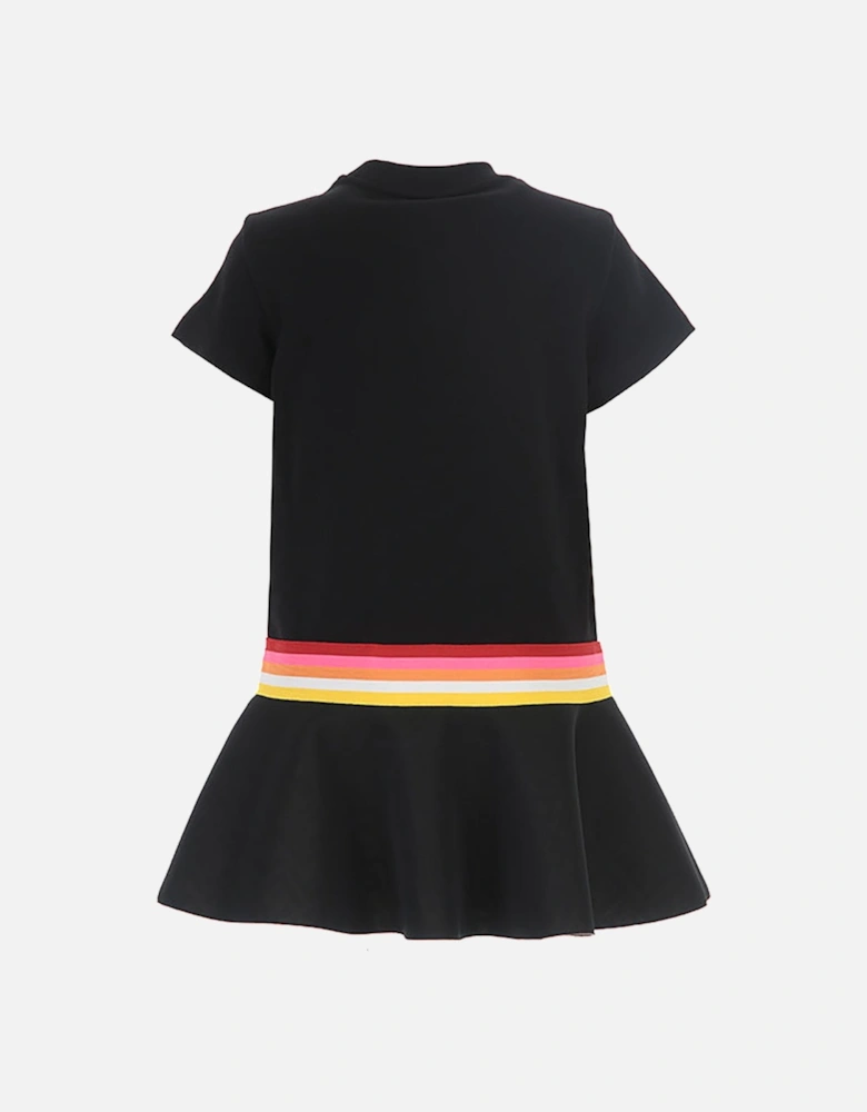 Girls Eye Skirt Dress Black