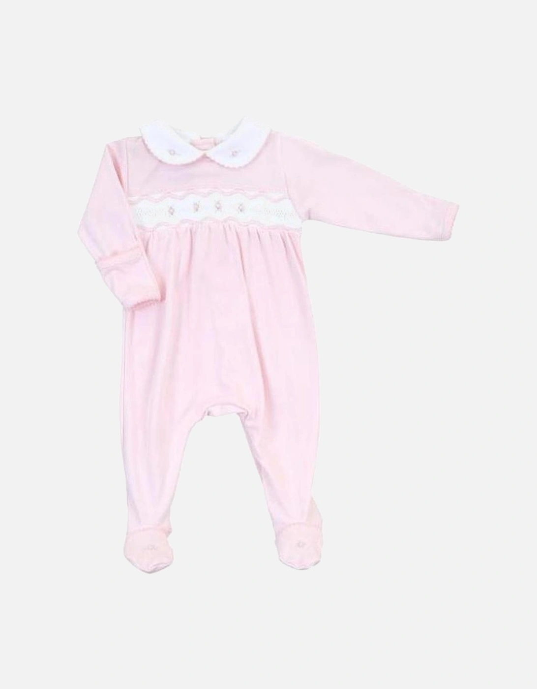 Girls Pink Cora and Cole's Babygrow, 2 of 1