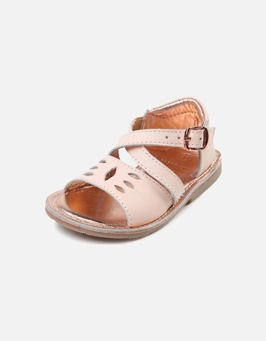 Girls Pale Pink Sandals, 4 of 3